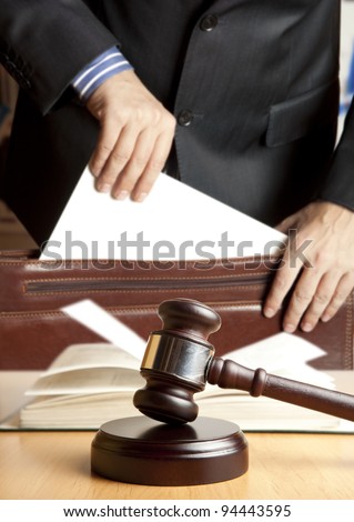 Lawyer in court