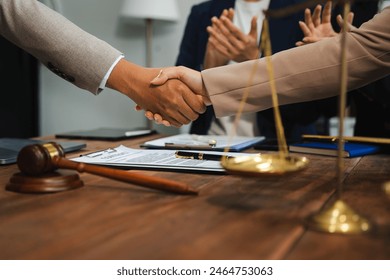 Lawyer or judge consult having team meeting at law office. Law and Legal services concept. - Powered by Shutterstock