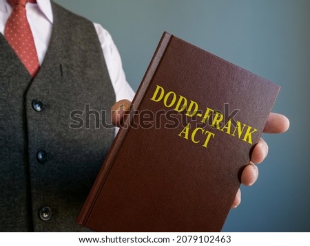Lawyer shows Dodd-Frank act in the hands. Foto stock © 