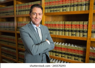Lawyer standing in the law library at the university