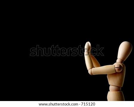 Lay figure praying