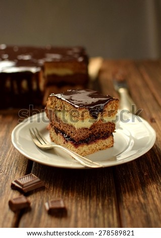 Similar – Creme caramel. Egg pudding on wooden background