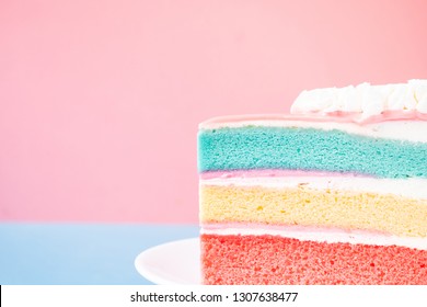 Layer Rainbow Cake Pastel Color