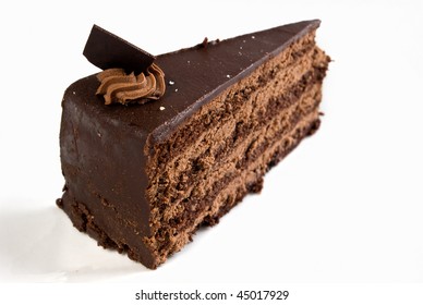 Layered Chocolate Cake With Ganache And Butter Cream Filling