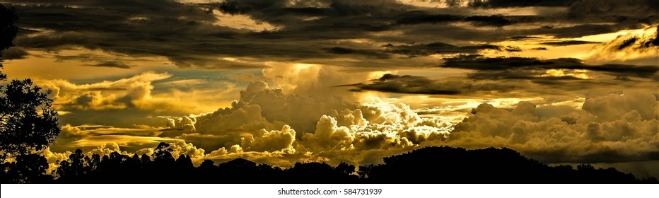 Layered Yellow Clouds.