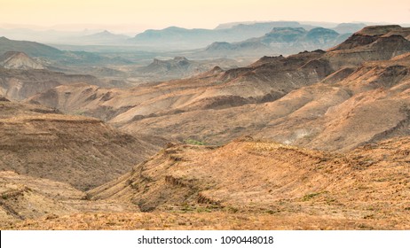 Layers Of Mountain Ridges Along The Fresno Canyon From The Chorro Vista Campsite, Big Bend Ranch State Park, Texas.