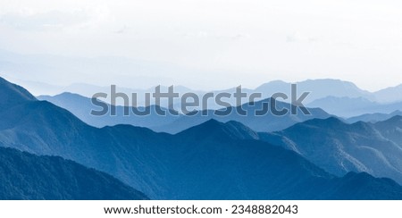 Layers of Mountain Ridges Huangshan, China