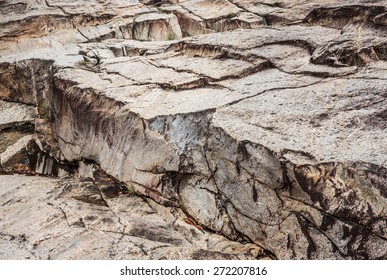 Layers Of Old Rock Close Up