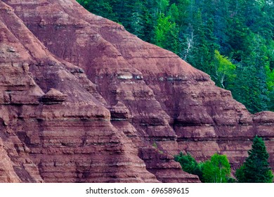 Layers Of Sandstone At Blomidon Provincial Park.