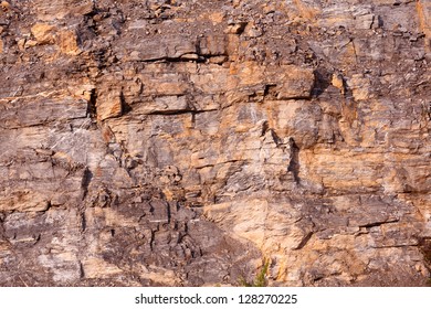 Layers Of Stone Under Ground In Mine