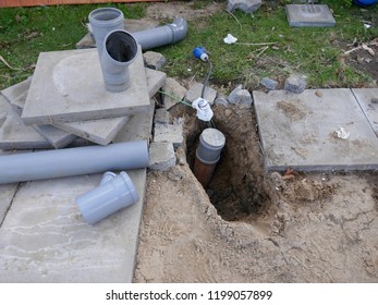 Laying And Installation Of A  Sewer Pipe