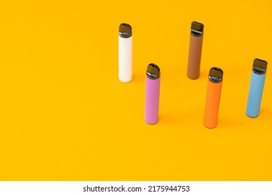 Layout Colorful Disposable Electronic Cigarettes Shadows Stock Photo ...