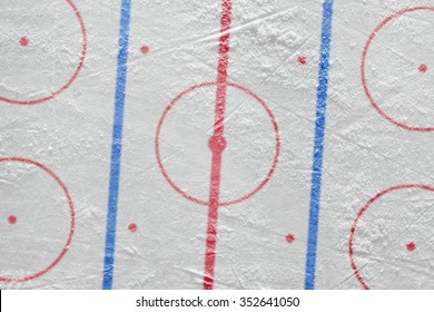The layout of the ice hockey arena. Concept, hockey, background