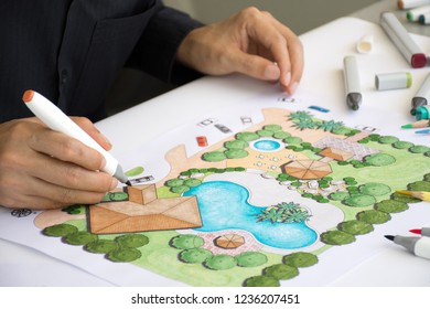 Layout Plan Clubhouse Landscape Design Garden Stock Photo 1236207451 ...