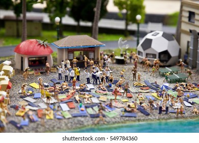 The layout in the scale of the city. Model