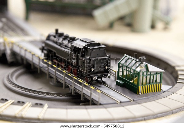 Layout scale railroad.\
Model