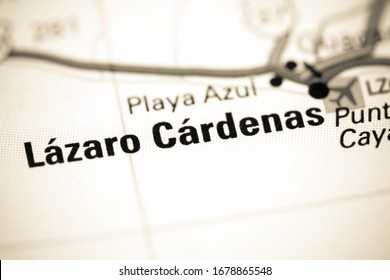 Lazaro Cardenas. Mexico On A Map