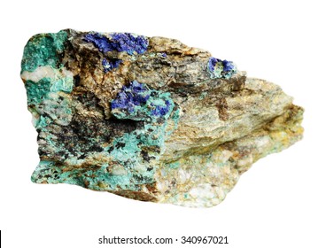 Lazurite, Malachite, Azurite Copper Minerals In Rock