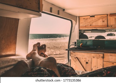 Lazy Afternoon in a converted van by the beach, this is van life. Carnarvon, Western Australia. Home is where you park.