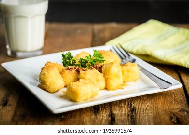 lazy dumplings with breadcrumbs and butter - a traditional dish of Polish cuisine