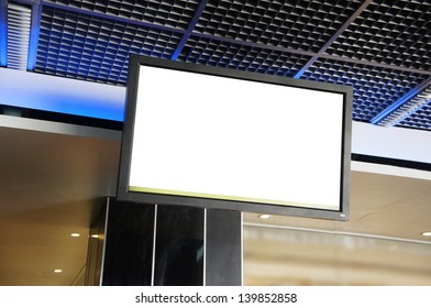 LCD TV with empty copy space at airport