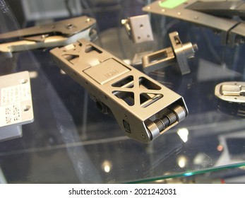 Le Bourget, France - June.15.2005: The Aircraft Door Latch Displayed In The Paris Airshow 2005