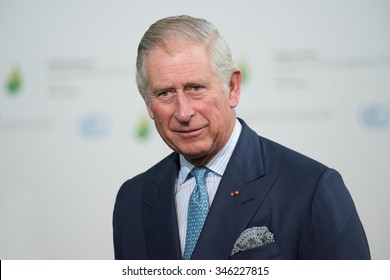 LE BOURGET Near PARIS, FRANCE - NOVEMBER 30, 2015 : The Prince Of Wales At The Paris COP21, United Nations Conference On Climate Change.