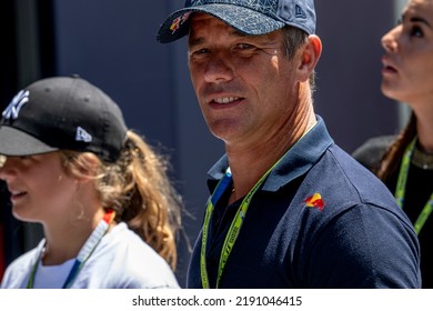 LE CASTELLET, FRANCE - July 24, 2022: Sebastien Loeb At Round 12 Of The 2022 FIA Formula 1 Championship Taking Place At The Circuit Paul Ricard In Le Castellet France