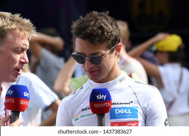 LE CASTELLET, FRANCE - JUNE 23, 2019: Lando Norris, United Kingdom Competes For McLaren F1 Team In The Formula 1 French Grand Prix.