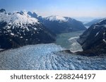 Le Conte Glacier and the Le Conte Bay in Alaska photographed from an airplane-Tongass National Forest-Alaska Panhandle-USA