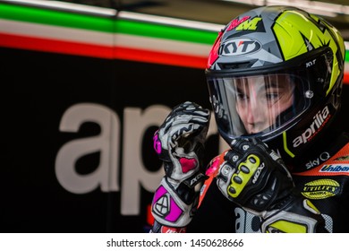 LE MANS - FRANCE, MAY 18: Spanish Aprilia Rider Aleix Espargaro At 2019 Shark MotoGP Of France