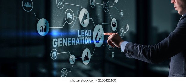 Lead Generation. Finding and identifying customers for your business products or services. Finance concept