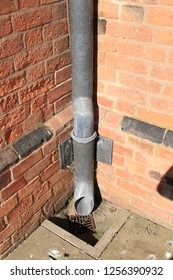 Lead Gutter Water Pipe From An English Georgian Workhouse. Lead Water Pipe From The Guttering Of A Georgian Workhouse In England.