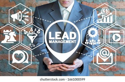 Lead Management Strategy Business Sales Generation Marketing Concept.