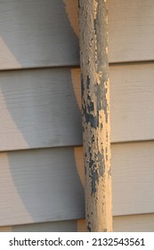 Lead Paint Peeling Off An Old Metal Pipe