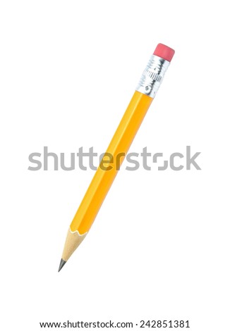 Lead pencil isolated on white background.