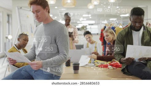 Lead reading docs crew sorting swatch phone scrolling causing social UI growing settling marketing. Collaboration, fabrics, design, studio, openplan, laptop, coffee