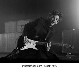 Lead Singer Matt Healy Of The English Indie-rock Band The 1975 Performs During Their Halloween Show In Pittsburgh Monday, October 31 At Stage AE.