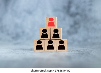 Leader With Colleague Or Team Moving Forward Together To Direction Of Success In Business Strategy Or Vision. Concept Of Leadership And Teamwork Lead To Collaboration, Motivation And Achievement.