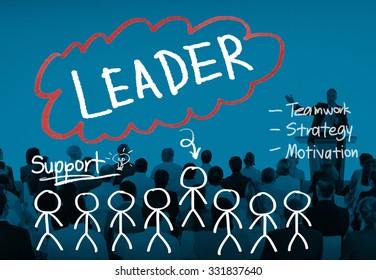 Leader Leadership Management Responsibility Vision Concept Stock Photo ...