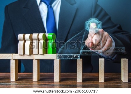 Leader sets further development direction of his business. Creation of conditions and obstacle cleaning. Assistance. Mentoring guidance. Implementation of business plan. Advancement to the goal