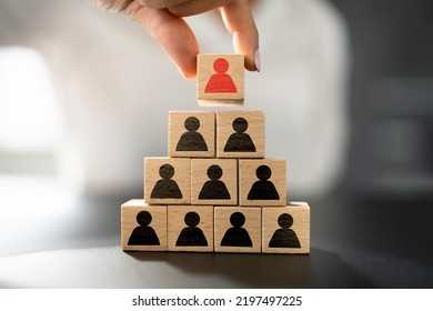 Leader Stacking Blocks Hr Leadership Concept Stock Photo 2197497225 ...