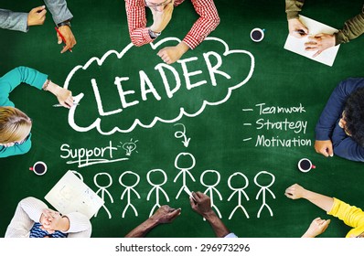 Leader Support Teamwork Strategy Motivation Concept Stock Photo ...