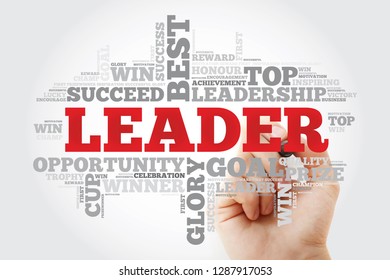 Leader Word Cloud Marker Business Concept Stock Photo 1287917053 ...