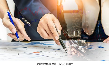 Leadership vision manage business to recover due to coronavirus economic depression crisis. Risk change management Consult think strategy to team plan for marketing sale budget due to transformation - Shutterstock ID 1710415819