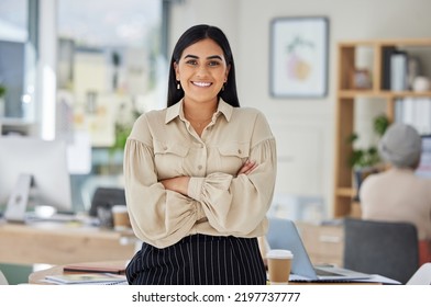 Leadership, vision and proud HR business woman in office portrait for we are hiring, FAQ and about us. Confident, empowerment and young corporate leader or worker with mission, goal or job motivation - Shutterstock ID 2197737777