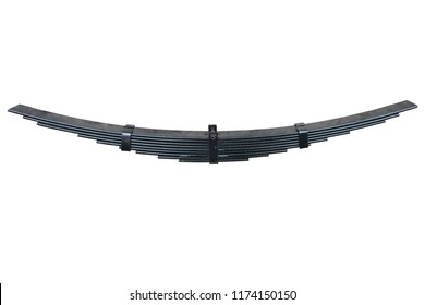 Leaf Spring, Suspension Isolated On White Background