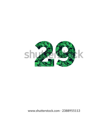 Leaf theme two-dimensional 29 number manipulator