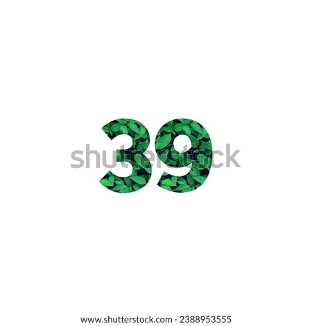 Leaf theme two-dimensional 38 number manipulator