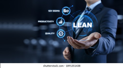 Lean manufacturing DMAIC Six sigma technology concept.